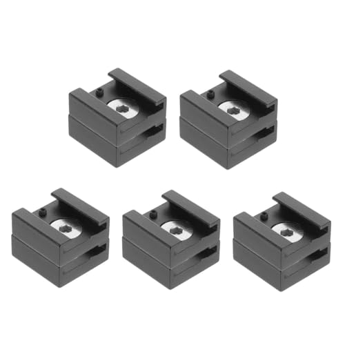 DOITOOL 5 Sets Universal Hot Shoe Adapter Bracket for 1/4 Inch Thread Mount Hot Shoe Extension