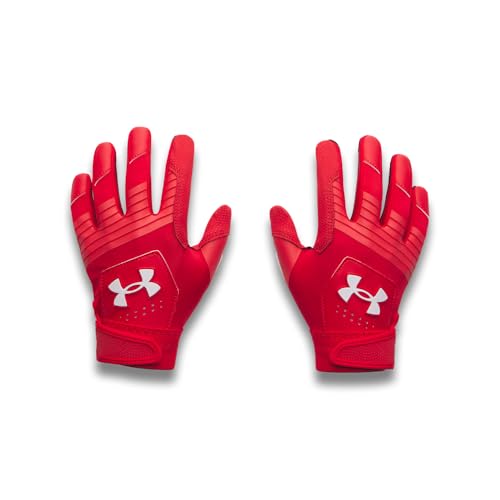 Under Armour Boys' T Ball Clean Up Baseball Gloves, (600) Red/Red/White, One Size Fits Most