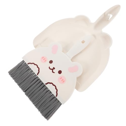 Lurrose Juego Mini Escoba y Recogedor de Mano para Limpieza Doméstica Cepillo Pequeño Resistente y Ligero para Mesa Teclado y Oficina Accesorio Compacto para Polvo y Pelos de Mascotas