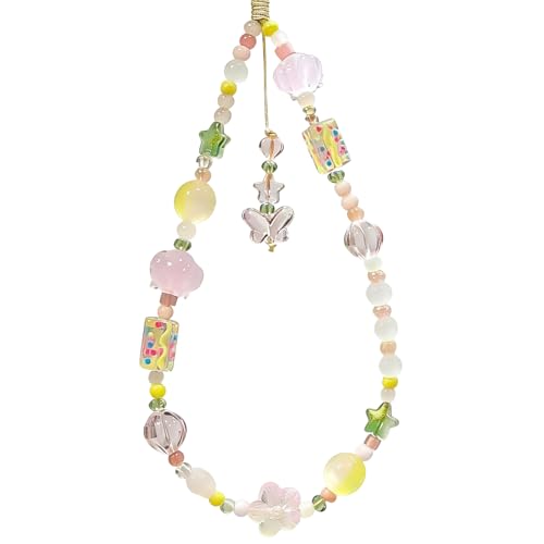 Image of Beaded Camera Wrist Strap Cute Digital Camera Charm Lanyard, Phone Wristlet Charms, Phone Chain for Camera