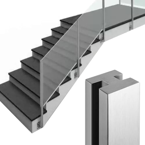 Escalera segura en villas con postes de acero inoxidable y balaustre de ranura estructural