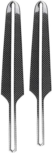 Pegatinas de fibra de carbono para coche: molduras para panel de puerta de Macan negro