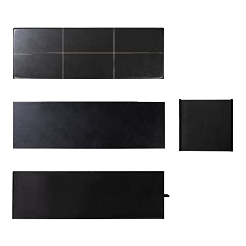 Otto & Ben 45" Storage Ottoman With Smart Lift Top, Upholstered Line Bench, Foot Rest, Black #TOP6