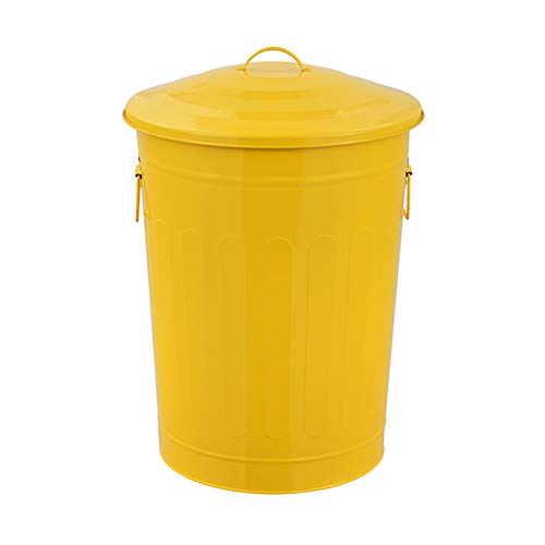 Poubelle d'extérieur grande capacité 16,9 gallons en métal avec couvercle
