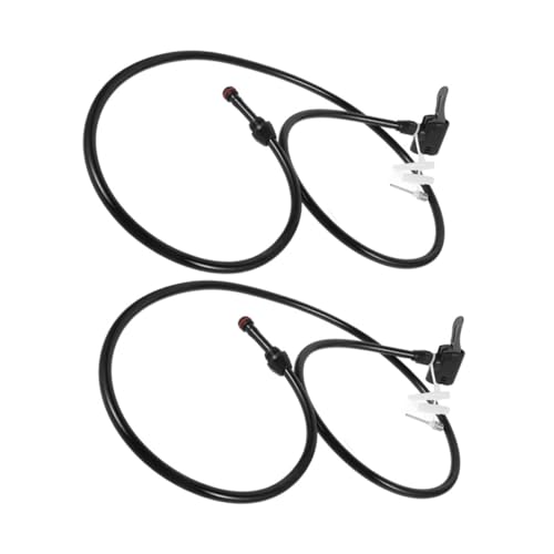 UPKOCH 2 Piezas Inflador Piezas De Repuesto De De Aire Portátil Adaptador De De Aire Agujas De De Bola De Campana para Bicicleta De Piso El Plastico Black