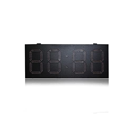 Cronómetro digital portátil para gimnasio y exterior, resistente a la intemperie, pantalla LED de 10 pulgadas en verde, formato 88.88, muestra hora y temperatura miniatura 7