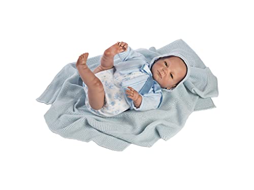 Berbesa Bambola Reborn 52 cm. Abito Pelele Blu