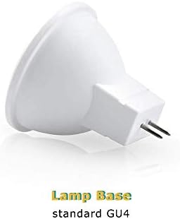 3W 12V MR11 GU4 LED Bulbs Warm White 3000K 20W-35W Halogen Light Bulbs Equivalent 38 Deg GU4.0 Bi-Pin Base Non-Dimmable 35mm COB MR11 GU4 LED Spotlight Lamp for Recessed Track Lighting (4-Pack)