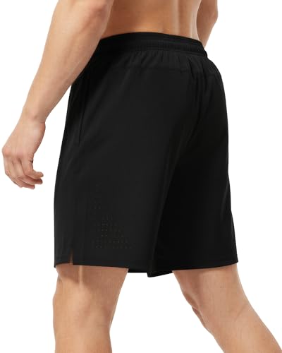 7 Inch Men Swim Trunks with Mesh no Compression Liner Outwork Float Trip Snowmobile Gym Summer Sports Travel Essential Hiking Must Have Water Park Accessories