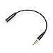 Electop 3.5mm Male (1/8 inch) to 2.5mm Female Converter Headphone Audio Extension Cable, 4 Poles Stereo Cable Support Mic/Headphone Function