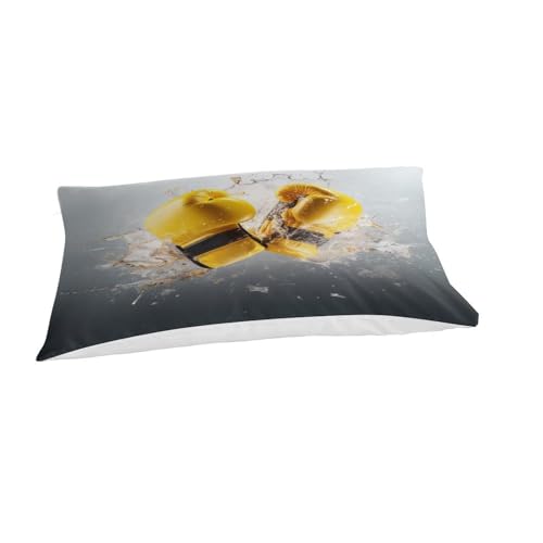 Housse de couette 135x200 cm avec taies d'oreiller lit simple boxe - 5