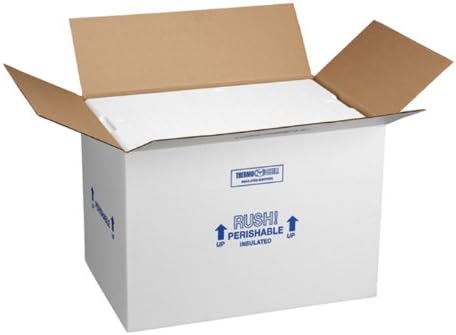 Polar Tech 266C Thermo Chill Insulated Carton with Foam Shipper, Large, 19" Length x 12" Width x 16" Depth