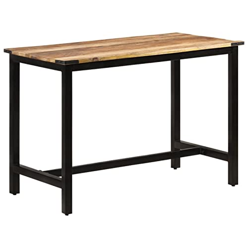 LAPOOH Mesa de Comedor, Mesa Cocina, Mesas Decomedor, Mesas Salón Comedor, Cocina Muebles, Madera Maciza de Mango 110x60x76 cm
