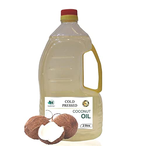 Image of Healthy Roots 2L Cold Pressed Coconut Oil (Virgin, Chekku /Ghani) - 2 Litre Wood Pressed Coconut Oil for cooking