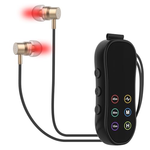 Wireless 2-in-1 Red Light Device for Ears & Nose, 660nm Red Light & 810nm Near Infrared Light, Clip-on Design with Timer Function for Daily Wellness Care