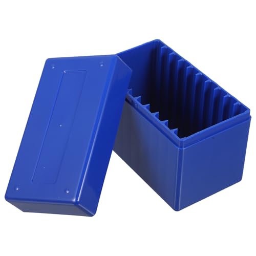 Caja para guardar monedas reutilizable azul de plástico