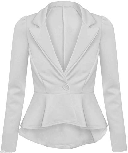 Veste blazer peplum femme manches longues veste courte ajustée coupe slim fit