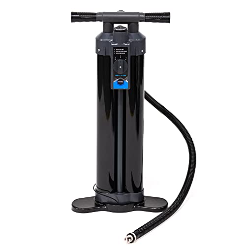 South Bay Board Co. - Inflatable Paddleboard Pump - Dual-Barrel, Triple Action, High-Capacity ISUP Hand Pump (7-20+ PSI) - Easier & Faster Inflating - Sleek & Compact with Universal Fit Nozzle