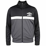 Chaqueta panelada track negra Umbro Panelled Track Top Chaqueta, Negro, Gris, S Unisex Adulto