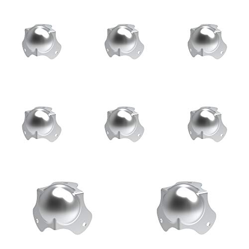 Image of Penn Elcom Flight Case Medium Ball Corner (Set of 8) Top /Male | Zinc Finish | DJ /Audio /Sound Box (6.57 * 6.57 * 6.57 cm) Round Angle Edge | Case Protection with 3 Holes | Easy to Fit