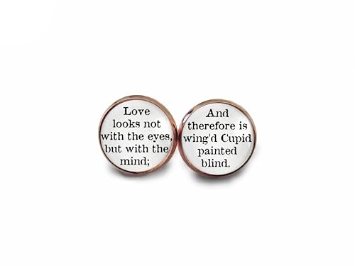 Shakespeare's Blind Cupid Book Earrings | Handmade Book Earrings: 