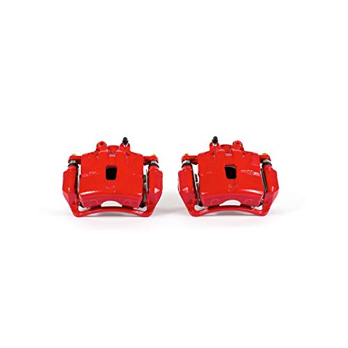 PowerStop Front Red Powder Coated Brake Caliper Pair for Buick Regal 2016 |Chevrolet Camaro 2010-15 |Saab 9-5 2011 - High-Temp Brake Caliper Upgrade, S5274
