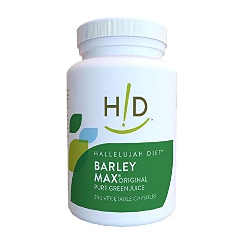 Hallelujah Diet Organic Barleymax - Barley and Alfalfa Vegetable Capsules (240 Capsules, 30 Day Supply) Cover