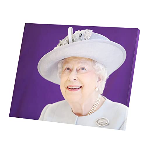 Tableau Reine d'Angleterre en tenue grise : un hommage royal intemporel