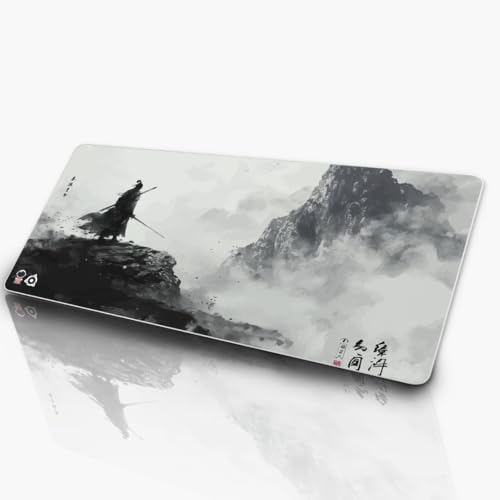 Image of (Limited Edition) Black Halo Esports M2511 Gaming Mousepads Large Extended Mouse Pad for Laptop Desktop PC - Anti-Skid Rubber Base - Smooth Surface - 595MM x 290MM - Stiched Ends