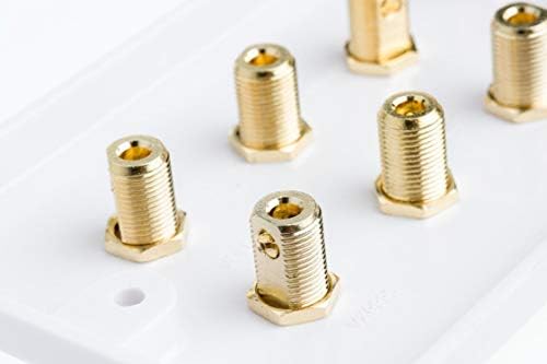 MSG Custom Audio 7.1 Surround Sound Speaker Wall Plate with Gold Binding Posts + 1 x RCA Socket + 1 x HDMI FLEXIBLE FLYLEAD. NO SOLDERING REQUIRED