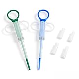 2 Stück Tabletteneingeber Katze,Tablettengeber für Katzen,Tabletten Schluckhilfe Haustier Pet Pill Assist Katze,Wiederverwendbare Tablette Feeder Dogs Pet Pusher Spritze, Tablettenausdrückhilfe Cat