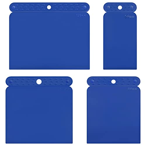 SmartPack Kunststoffspachtel Set, 4 Premium Japanspachtel mit Breite von 5, 7.5, 10 und 12 cm, leicht zum Reinigen, vielseitig anwendbar, Spachtel für Acrylmalerei, Reparaturspachtel Cover