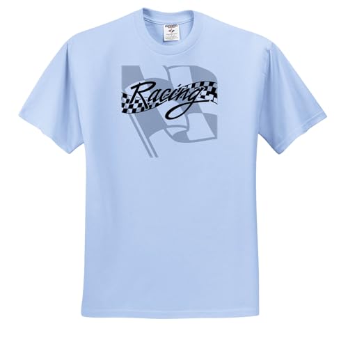 3dRose, Racing Black and White Checkered Flag, T-Shirt
