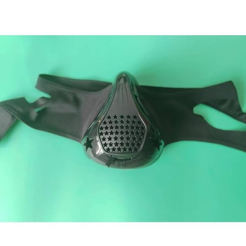 Vaveren Adjustable Resistance Fitness Mask, High Altitude Silicone for Men and Women for Running Weight Lifting Workouts Jogging, Black