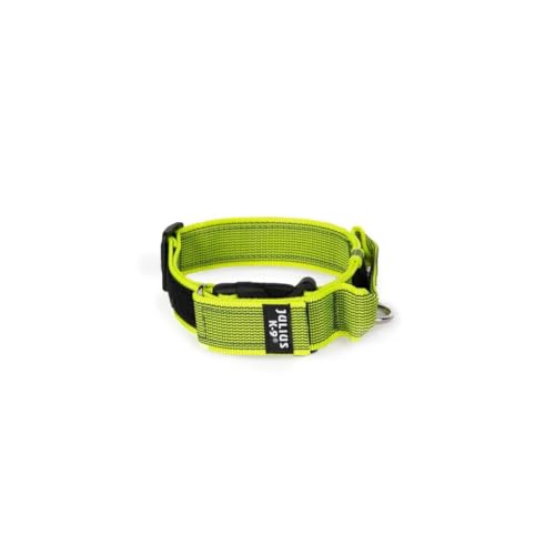 Julius-K9 Collare cane Giallo con manico richiudibile e chiusura di sicurezza - 40 mm