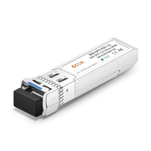 Image of 2 Pair of 10G BiDi SFP+ Transceiver, 10GBase-BIDI 1270nm /1330nm SMF, up to 60km, Compatible with Cisco, Ubiquiti, D-Link, Supermicro, Netgear and Other Open Switches