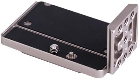 L Bracket for 907X /907 Series SWC, Arca-Swiss 38mm Standard Quick Release Plate, CNC Aluminum Camera L Plate with Cold Shoe, Horizontal Vertical Shooting (Black)