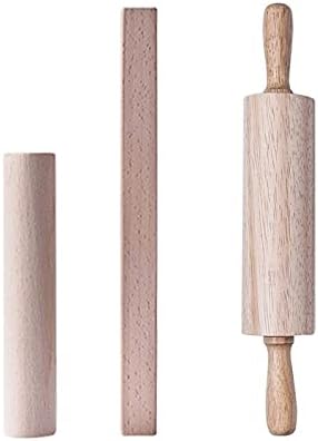 Rolling pin 1 Set Kitchen Wooden Rolling Pin Baking Tools Dough Wooden Baking Tools Kitchen Tools Baking Tools Rolling Pin (3 Pieces)