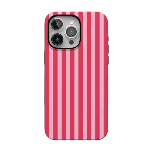 Casely iPhone 15 Pro Max Case | Perfect Stripes | Pink Stripes | Bold Protective Design | Compatible with MagSafe