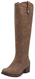 Women's Riding Boots Heeled Knee High Boot with Tall Shaft 10 Dark Brown