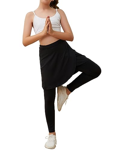 Girls High Elastic Waist Skirts Pants Kids Cute Active Golf Tennis Skorts Leggings4