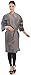 Salon Client Gown Hairdressing Gowns Kimono Style- 43" Long (Grey)
