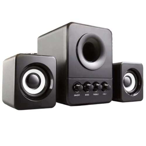 Minialtavoces de escritorio 2.1 con subwoofer estéreo y reproductor de música USB pack de 3