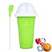 Slushy Maker Cup,Slush Ice Becher,Magic Freez,Wiederverwendbare Plastikbecher Mit Deckel Und Löffel,Für EIS Selber Machen,Grün