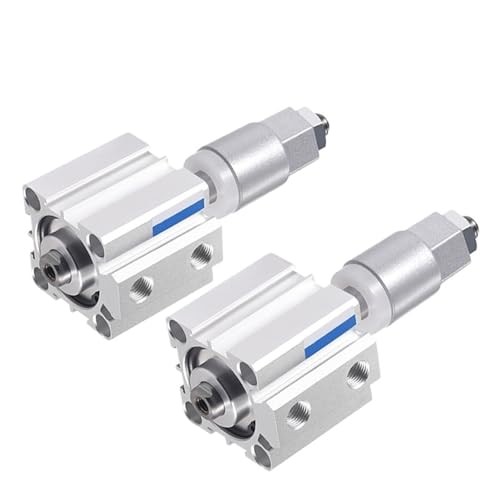 Vérin pneumatique compact SDAJ20 en alliage d'aluminium avec course réglable double effet
