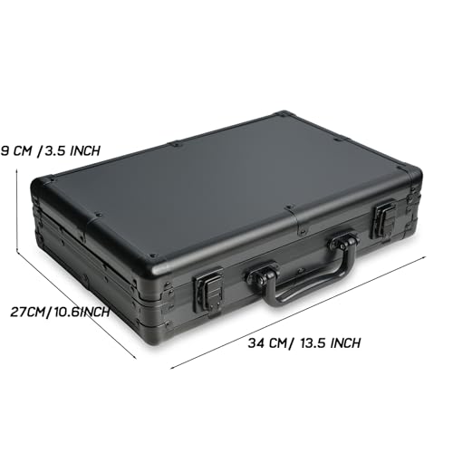 Image of 15 slots Watch organizer Case, Aluminum watch storage box, hard watch travel box, padded case for watch display and organization