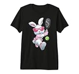 Girls Womens Pickleball Player Rabbit Easter Bunny Pink Premium Tri-Blend T-Shirt