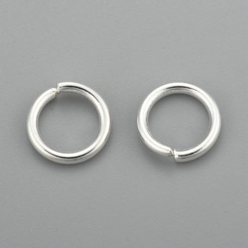 HDSupplies 50 Pieces - 304 Silver Tone Stainless Steel Jump Rings - 9mm - 15 Gauge (1.4mm Thickness)
