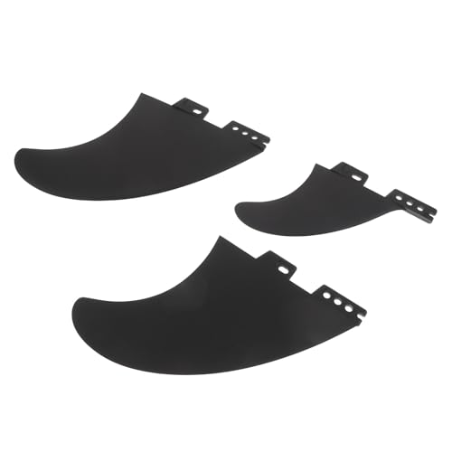 Ailerons de quilles pour surf et paddle noirs avec nageoires centrales détachables pour canoë