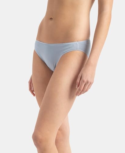 Image of Jockey 1803 Women's Medium Coverage Micro Modal Elastane Stretch Mid Waist Bikini Concealed Waistband and Stay Fresh Treatment